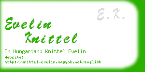 evelin knittel business card